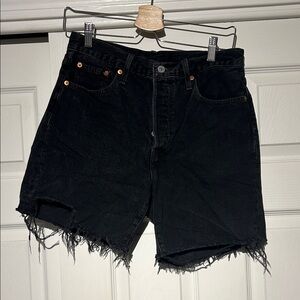 Levi's Premium black Denim Shorts W28